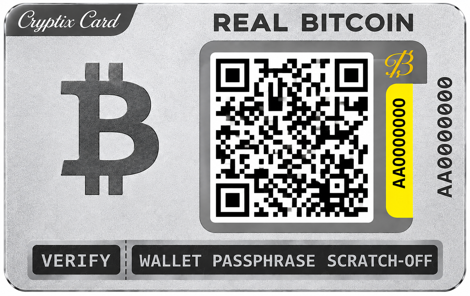 Silver Bitcoin Card